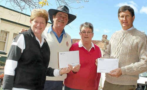 Christine and Peter Stacy, Dawn Scrymgeour and Lawrence Springborg. Christine and Peter Stacy, Dawn Scrymgeour and Lawrence Springborg.